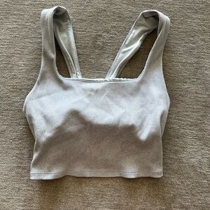 Alo grey crop bra top